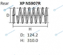 XP NS907R Пружина подвески NHK