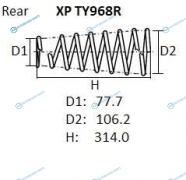 XPTY968R Пружина подвески NHK