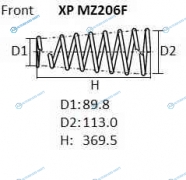 XPMZ206F Пружина подвески NHK