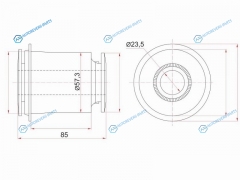 ST-48654-60040 Сайлентблок FR переднего нижнего рычага TOYOTA LAND CRUISER 200SEQUOIATUNDRALEXUS LX570 07-