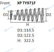 XPTY971F Пружина подвески NHK