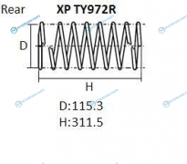 XPTY972R Пружина подвески NHK