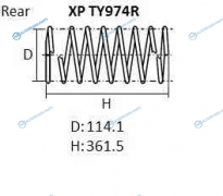 XPTY974R Пружина подвески NHK