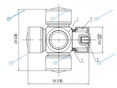 ST-1638 Крестовина рулевая