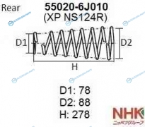 55020-6J010 Пружина подвески NHK