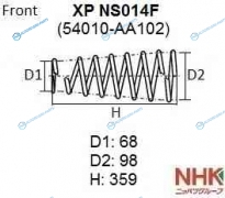 54010-AA102 Пружина подвески NHK