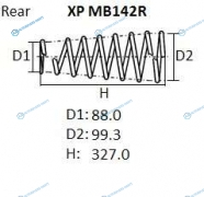 XPMB142R Пружина подвески NHK