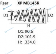 XPMB145R Пружина подвески NHK