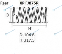 XPFJ875R Пружина подвески NHK