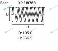 XPFJ876R Пружина подвески NHK