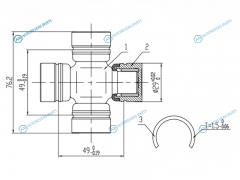 ST-04371-60100 Крестовина кардана RR TY UZJ100HDJ100. GX90. USZ141. LY12. KCH1. KDH2. TRN210