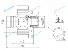 ST-04371-36030 Крестовина кардана RR TY LCR J80. Surf TRN215. Dyna