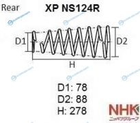XP NS124R Пружина подвески NHK