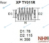 XP TY011R Пружина подвески NHK