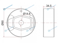 ST-41651-42130 Опора дифференциала RR TOYOTA AURISBLADERUMIONMARK X ZIORAV4 4WD 05-