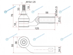 ST-BP4L-32-280 Наконечник рулевой MAZDA 3 03-08MAZDA 5 05-10 RH
