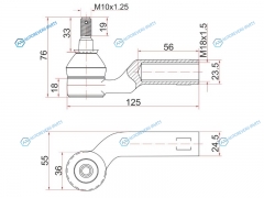 ST-BP4L-32-290 Наконечник рулевой MAZDA 3 03-08MAZDA 5 05-10 LH