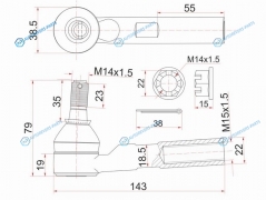 ST-45046-29456 Наконечник рулевой TOYOTA HIACE 04-