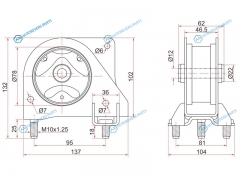 ST-50810-S2H-991 Подушка двигателя задняя HR-V