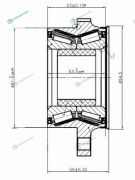 ST-52KWH01 Полуступица перед MMC PAJERO IVMONTERO V87WV97W 2006-