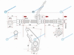 ST-01464-SDA-A01 Шланг тормозной передний (Таиланд) HONDA ACCORD 02- RH