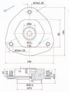 ST-48609-32170 Опора передней стойки TOYOTA VISTAVISTA ARDEO 98-