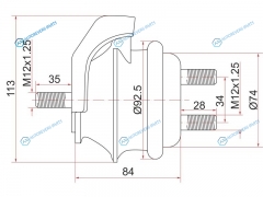 ST-12360-70040 Подушка двигателя FR TOYOTA MARK2.VEROSSA 1GFE 00-