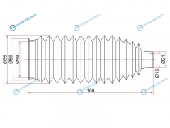 ST-45535-33020 Пыльник рулевой рейки TOYOTA CAMRY GRACIAHARRIERMARKII 96- LH=RH