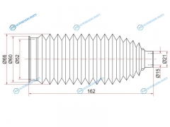 ST-45535-48020 Пыльник рулевой рейки TOYOTA HARRIER 03-JUKE 10 -LEXUS RX300330350 03-06KLUGER 03-07 LH=RH