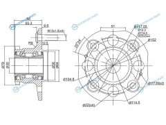 ST-42200-S84-C51 Ступичный узел задн. HONDA ACCORDTORNEO 2.0-2.3 98-02 (с ABS)