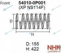 54010-0P001 Пружина подвески NHK
