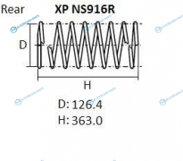 XPNS916R Пружина подвески NHK