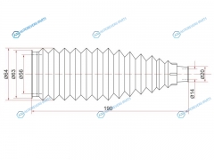 ST-45535-32070 Пыльник рулевой рейки TOYOTA CELICACOROLLARUNXALLEXFIELDEROPAVISTAARDEO 99- LH=RH