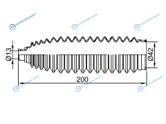 ST-48204-4M525 Пыльник рулевой рейки NISSAN ALMERAQASHQATEANA X-TRAIL 00- LHMAZDA DEMIO 96-02 LH=RH
