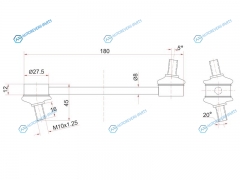 ST-48830-12050 Тяга заднего стабилизатора TOYOTA CorollaSprinter 4WD