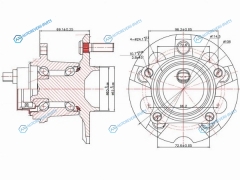 ST-42450-44020 Ступичный узел задн. TOYOTA IPSUMNOAHVOXY 2WD 01-