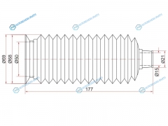 ST-45535-26030 Пыльник рулевой рейки TOYOTA LAND CRUISER PRADOHILUX SURF 02-HIGHLANDER07- LH=RH
