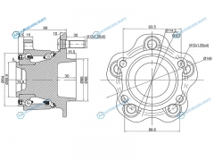 ST-43202-JP00A Ступичный узел задн. NISSAN TEANA J32 2WDMURANO Z50 2WDPRESAGE U31 2WD