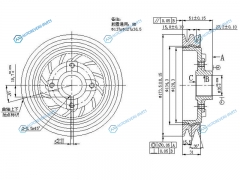 ST-MD109604 Шкив коленвала MITSUBISHI DELICAL300 двиг. 4D56 (2 ручейка) 86-94
