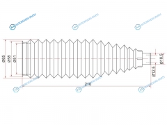 ST-45535-52040 Пыльник рулевой рейки TOYOTA PLATZPORTEPROBOXSUCCEEDRAUMVITZWILLYARISECHOCARGO 99- LH=RH