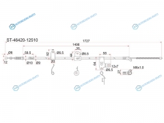 ST-46420-12510 Трос ручника TY CorollaFielder RunxAllexSpacio. NZE121120. ZZE122. 2WD-RH (барабан)