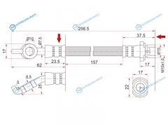 ST-90947-02C50 Шланг тормозной задний (Таиланд) TOYOTA COROLLAFIELDERRUNXALLEXMATRIXOPAVISTAARDEOWILLVOLTZ
