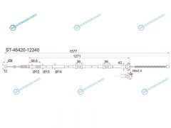 ST-46420-12340 Трос ручника TY Corolla AEEE9 2WD 87-91. -RH