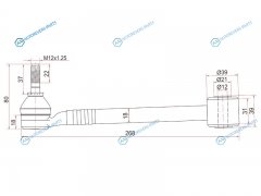 ST-48710-22300 Тяга задняя поперечная с шаровой опорой TOYOTA CHASERCRESTAMARK 2 1992-1996
