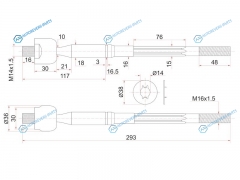 ST-45503-49115 Тяга рулевая TOYOTA IPSUM 4WD 01-