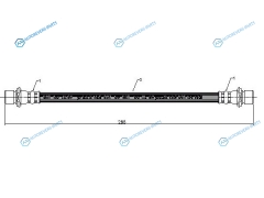 ST-90947-02D35 Шланг тормозной передний (Таиланд) TOYOTA LAND CRUISER PRADO 120 02-150 09-SURFFJ 02-