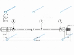 ST-96940-33055 Шланг тормозной задний TOYOTA HIACEREGIUSACE 89-FR LITETOWNMASTERACE 86- LH=RH