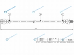 ST-46211-01A17 Шланг тормозной передний (Таиланд) NISSAN ATLASCONDOR 91PATROL 86-RR VANETTELARGO 86-95