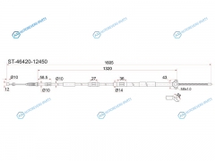 ST-46420-12450 Трос ручника TOYOTA CorollaSprinter 92-02 RH