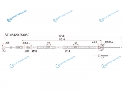 ST-46420-33050 Трос ручника TY Camry Gracia MCV2SXV2. 2WD -RH